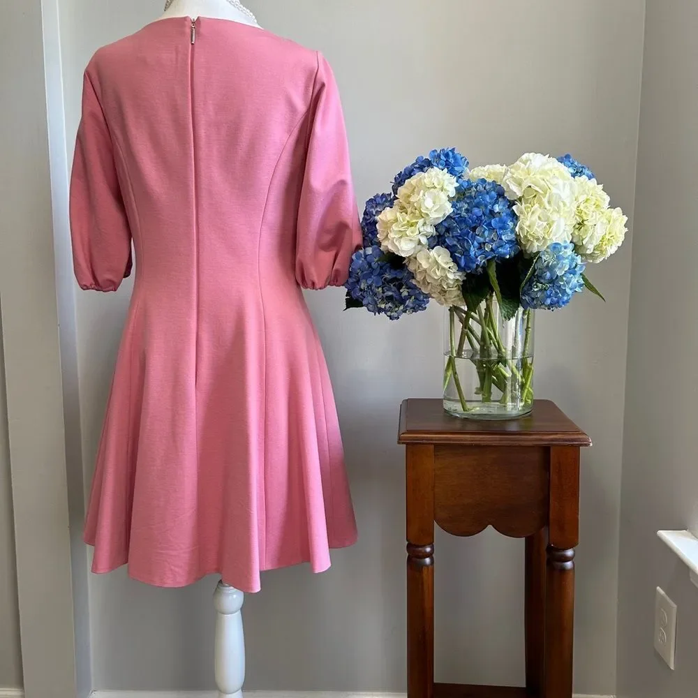 Kate Spade Pink Ponte Puff Sleeve Dress